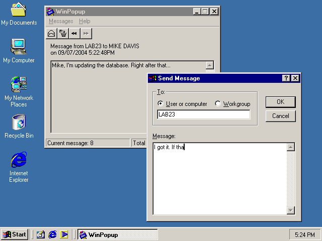 WinPopup screenshot